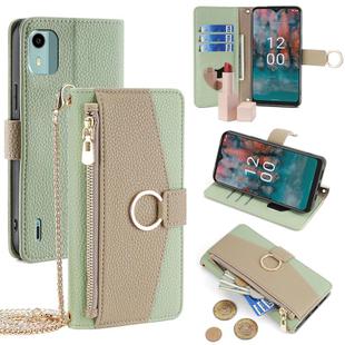 For Nokia C12 Crossbody Litchi Texture Leather Phone Case(Green)