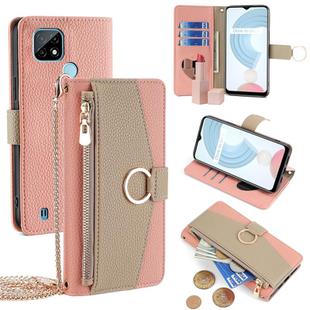 For Nokia C21 Crossbody Litchi Texture Leather Phone Case(Pink)