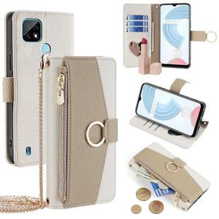 For Nokia C21 Crossbody Litchi Texture Leather Phone Case(White)
