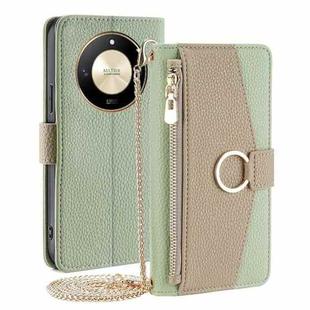 For Honor X50 5G Crossbody Litchi Texture Leather Phone Case(Green)