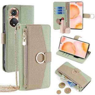 For Honor 50 Crossbody Litchi Texture Leather Phone Case(Green)