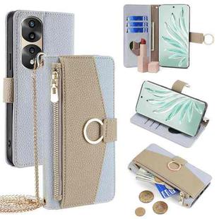 For Honor 70 Pro / 70 Pro+ Crossbody Litchi Texture Leather Phone Case(Blue)