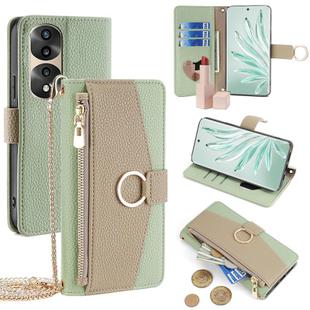 For Honor 70 Pro / 70 Pro+ Crossbody Litchi Texture Leather Phone Case(Green)