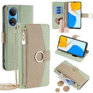 For Honor X7 4G Crossbody Litchi Texture Leather Phone Case(Green)