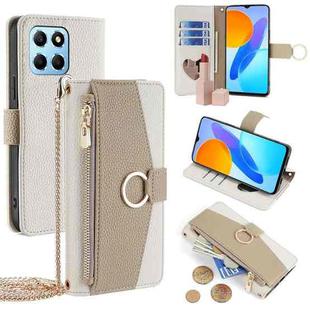 For Honor X8 5G / X6 Crossbody Litchi Texture Leather Phone Case(White)