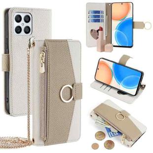 For Honor X30i / X8 Crossbody Litchi Texture Leather Phone Case(White)