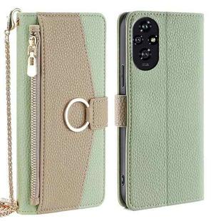 For Honor 200 5G Crossbody Litchi Texture Leather Phone Case(Green)