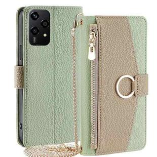 For Honor 200 Lite 5G Global Crossbody Litchi Texture Leather Phone Case(Green)