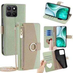 For Honor X8c 4G Crossbody Litchi Texture Leather Phone Case(Green)