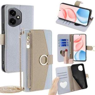 For Honor 400 Global 156.5mm Crossbody Litchi Texture Leather Phone Case(Blue)