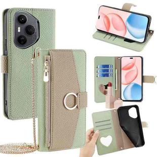 For Honor 400 Pro Global 160.8mm Crossbody Litchi Texture Leather Phone Case(Green)