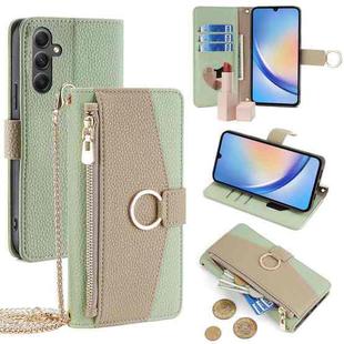 For Samsung Galaxy A34 5G Crossbody Litchi Texture Leather Phone Case(Green)