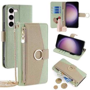 For Samsung Galaxy S23 5G Crossbody Litchi Texture Leather Phone Case(Green)