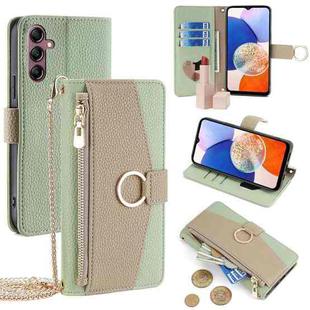 For Samsung Galaxy A14 4G Crossbody Litchi Texture Leather Phone Case(Green)