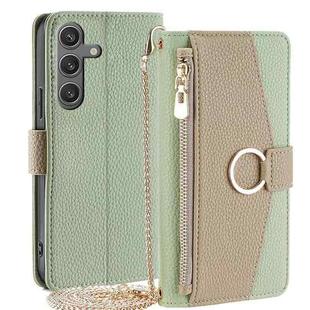 For Samsung Galaxy S24 5G Crossbody Litchi Texture Leather Phone Case(Green)