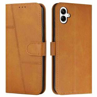 For Samsung Galaxy A05 Stitching Calf Texture Buckle Leather Phone Case(Yellow)