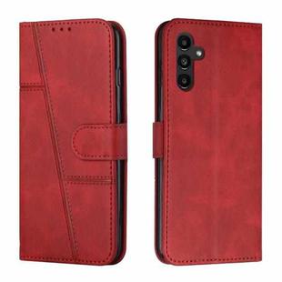 For Samsung Galaxy A05s Stitching Calf Texture Buckle Leather Phone Case(Red)