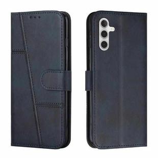 For Samsung Galaxy S24+ Stitching Calf Texture Buckle Leather Phone Case(Blue)