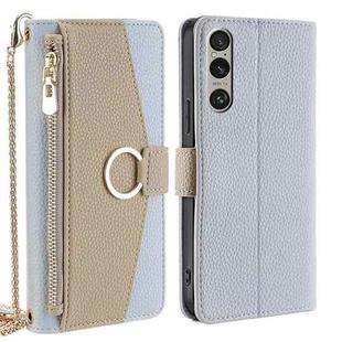 For Sony Xperia 1 VI Crossbody Litchi Texture Leather Phone Case(Blue)