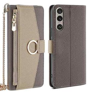 For Sony Xperia 1 VI Crossbody Litchi Texture Leather Phone Case(Grey)