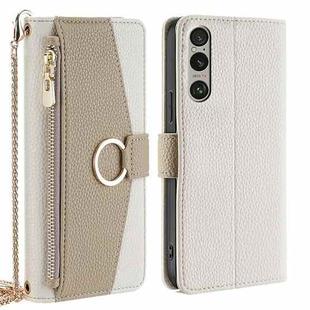 For Sony Xperia 1 VI Crossbody Litchi Texture Leather Phone Case(White)