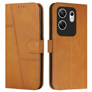 For Infinix Zero 30 4G Stitching Calf Texture Buckle Leather Phone Case(Yellow)