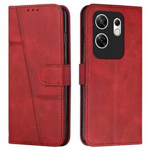 For Infinix Zero 30 4G Stitching Calf Texture Buckle Leather Phone Case(Red)