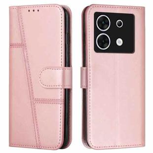 For Infinix Zero 30 5G Stitching Calf Texture Buckle Leather Phone Case(Pink)