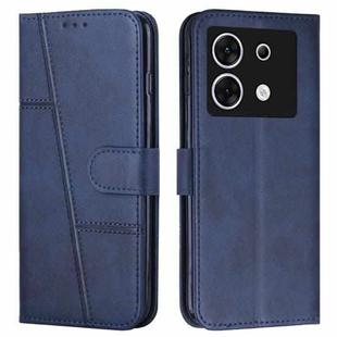 For Infinix Zero 30 5G Stitching Calf Texture Buckle Leather Phone Case(Blue)