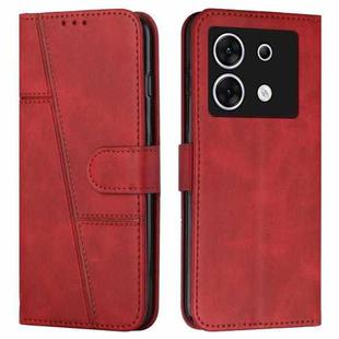 For Infinix Zero 30 5G Stitching Calf Texture Buckle Leather Phone Case(Red)