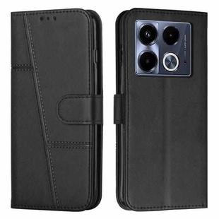 For Infinix Note 40 5G Stitching Calf Texture Buckle Leather Phone Case(Black)