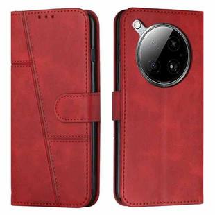 For Infinix Zero 40 4G Stitching Calf Texture Buckle Leather Phone Case(Red)