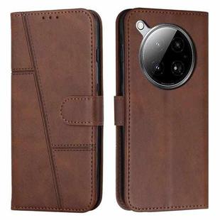 For Infinix Zero 40 4G Stitching Calf Texture Buckle Leather Phone Case(Brown)