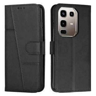 For Infinix Note 50 4G / 50 Pro 4G Stitching Calf Texture Buckle Leather Phone Case(Black)