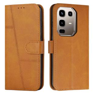 For Infinix Note 50 Pro+ Stitching Calf Texture Buckle Leather Phone Case(Yellow)