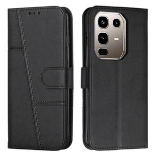 For Infinix Note 50s Stitching Calf Texture Buckle Leather Phone Case(Black)