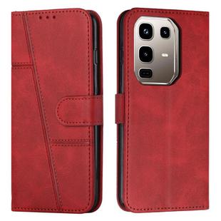 For Infinix Note 50x Stitching Calf Texture Buckle Leather Phone Case(Red)