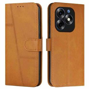 For itel S23+ Stitching Calf Texture Buckle Leather Phone Case(Yellow)