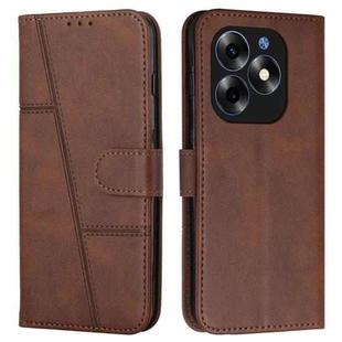 For itel S23+ Stitching Calf Texture Buckle Leather Phone Case(Brown)