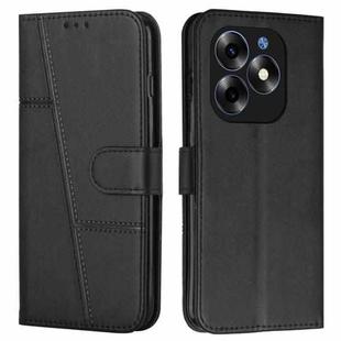 For itel S23+ Stitching Calf Texture Buckle Leather Phone Case(Black)