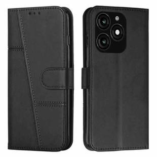 For itel A70 Stitching Calf Texture Buckle Leather Phone Case(Black)
