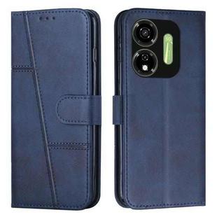 For itel P55 5G Stitching Calf Texture Buckle Leather Phone Case(Blue)