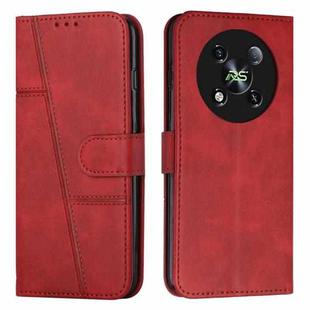 For itel RS4 Stitching Calf Texture Buckle Leather Phone Case(Red)
