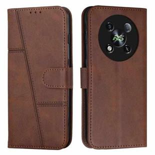For itel RS4 Stitching Calf Texture Buckle Leather Phone Case(Brown)