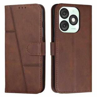 For itel A50 Stitching Calf Texture Buckle Leather Phone Case(Brown)