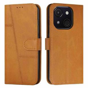 For itel A50C Stitching Calf Texture Buckle Leather Phone Case(Yellow)