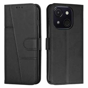 For itel A50C Stitching Calf Texture Buckle Leather Phone Case(Black)