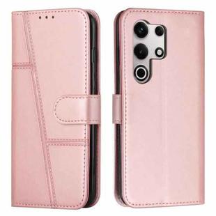 For itel S25 Ultra Stitching Calf Texture Buckle Leather Phone Case(Pink)