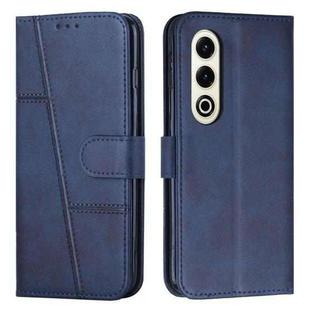 For itel S25 Stitching Calf Texture Buckle Leather Phone Case(Blue)