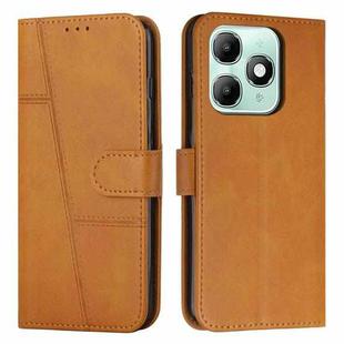 For itel A90 4G Stitching Calf Texture Buckle Leather Phone Case(Yellow)